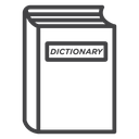 Dictionary Reference Book Black Outline icon