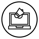Digital Marketing Laptop Megaphone icon