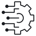 Digital technology gear 2 icon