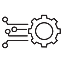 Digital technology gear icon