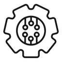 Digital technology gear icon