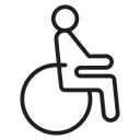 Disabled man icon