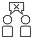 Disagreement Black Outline icon