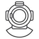 Diving helmet icon