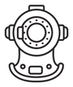 Diving helmet icon
