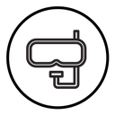 Diving mask icon