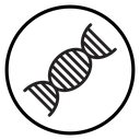 DNA Black Outline icon
