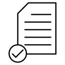 Document Accepted Checkmark Black Outline icon