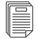 Document Copies Black Outline icon