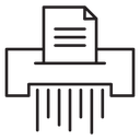 Document shredder icon