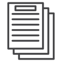 Documents Black Outline icon