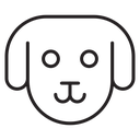 Dog Black Outline icon