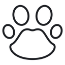 Dog and cat paw 2 icon