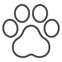 Dog and cat paw 3 icon