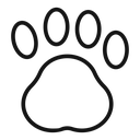 Dog and cat paw icon