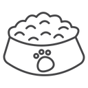 Dog Food Black Outline icon