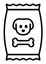 Dog food black outline icon