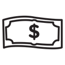 Dollar banknote money icon
