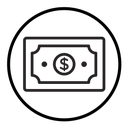 Dollar banknote money icon