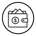 Dollar wallet icon