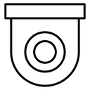 Dome cctv camera icon