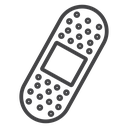 Dotted Adhesive Bandage Black Outline icon