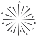 Dotted Starburst Black Outline icon