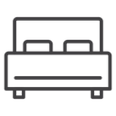 Double bed 2 3 icon