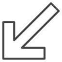 Down left icon