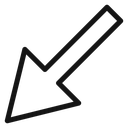 Down left icon