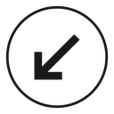 Down left icon