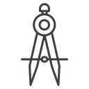 Drafting compass icon