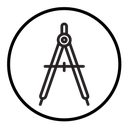 Drawing compass icon
