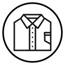 Dress shirt Black Outline icon