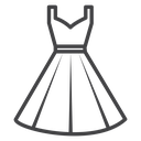 Dress Black Outline icon