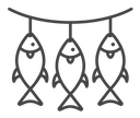 Dried fish icon