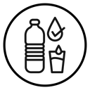 Drinking enough water Black Outline icon
