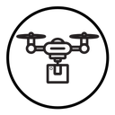 Drone delivery icon
