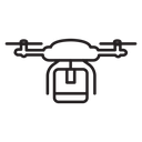 Drone delivery icon