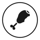 Drumstick bite icon