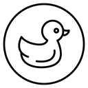 Duck toy icon