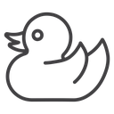 Duck vector 3 icon