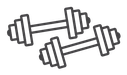 Dumbbell pair icon