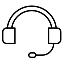 Ear muffs Black Outline icon