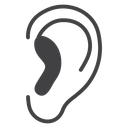 Ear vector 3 icon