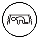 Earthquake safety place icon