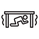 Earthquake safety place icon