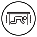 Earthquake safety place icon