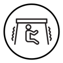 Earthquake safety place icon