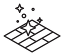 Easy clean floor surface icon